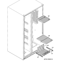 FREEZER SHELVES Diagram and Parts List for GSHL5MGXCELS  General Electric Refrigerator