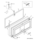 FREEZER DOOR Diagram and Parts List for FCF14SUAWW  General Electric Freezer