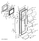 FRESH FOOD DOOR Diagram and Parts List for GCE23LHWGFSS  General Electric Refrigerator