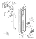 FREEZER DOOR Diagram and Parts List for PSS26NSWASS  General Electric Refrigerator