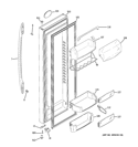 FRESH FOOD DOOR Diagram and Parts List for PSS26NSWASS  General Electric Refrigerator