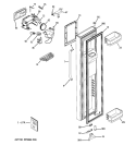 FREEZER DOOR Diagram and Parts List for GCE21LGWHFSS  General Electric Refrigerator