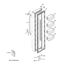 FREEZER DOOR Diagram and Parts List for GCE23LBWHFWW  General Electric Refrigerator