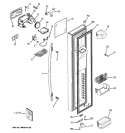 FREEZER DOOR Diagram and Parts List for PSDS5YGXCFSS  General Electric Refrigerator