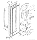 FRESH FOOD DOOR Diagram and Parts List for PSHF6YGXCDBB  General Electric Refrigerator