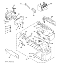ICE MAKER & DISPENSER Diagram and Parts List for PSHW6YGXCDSS  General Electric Refrigerator
