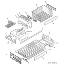 FREEZER SHELVES Diagram and Parts List for PFCE1NJWCDWW  General Electric Refrigerator