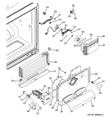 FREEZER SECTION Diagram and Parts List for PFCF1NJXCWW  General Electric Refrigerator
