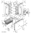 DOORS Diagram and Parts List for PFCF1PJXCWW  General Electric Refrigerator