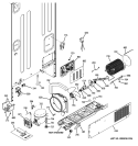 MACHINE COMPARTMENT Diagram and Parts List for PFCF1PJXCWW  General Electric Refrigerator