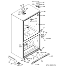 CASE PARTS Diagram and Parts List for PFSE5NJWCDBB  General Electric Refrigerator