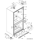 CASE PARTS Diagram and Parts List for PFSF5NJXCWW  General Electric Refrigerator