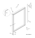 DOOR Diagram and Parts List for ZDBR240PBBS  General Electric Wine and Beverage Cooler