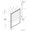 DOOR Diagram and Parts List for ZDOD240PBSS  General Electric Refrigerator