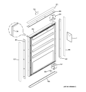 DOOR Diagram and Parts List for ZIFI240PBLII  General Electric Wine and Beverage Cooler