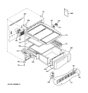 CABINET & SHELVES Diagram and Parts List for ZIFI240PBLII  General Electric Wine and Beverage Cooler