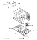 INTERIOR PARTS 2 Diagram and Parts List for JES2051SN1SS  General Electric Microwave