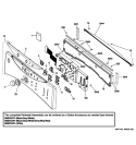 CONTROLS & BACKSPLASH Diagram and Parts List for DCVH680EJ1MR  General Electric Dryer