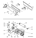 BACKSPLASH, BLOWER & MOTOR Diagram and Parts List for DISR333FCAWW  General Electric Dryer