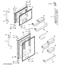 DOORS Diagram and Parts List for GTS22SBXARSS  General Electric Refrigerator