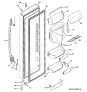 FRESH FOOD DOOR Diagram and Parts List for PSDF3YGXCFBB  General Electric Refrigerator