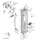 FREEZER DOOR Diagram and Parts List for PSDF5YGXCFBB  General Electric Refrigerator