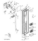 FREEZER DOOR Diagram and Parts List for PSFW3YGXCGSS  General Electric Refrigerator