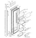 FRESH FOOD DOOR Diagram and Parts List for PSI23NCRHBV  General Electric Refrigerator