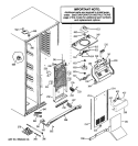 FREEZER SECTION Diagram and Parts List for PSJC5YGXCFWV  General Electric Refrigerator