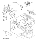 ICE MAKER & DISPENSER Diagram and Parts List for PSJC5YGXCFWV  General Electric Refrigerator