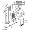 FREEZER SECTION Diagram and Parts List for PSK25NGWHCWW  General Electric Refrigerator
