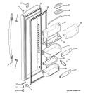 FRESH FOOD DOOR Diagram and Parts List for PSK27SGWHCSS  General Electric Refrigerator