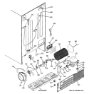 SEALED SYSTEM & MOTHER BOARD Diagram and Parts List for GSCF3PGXCFWW  General Electric Refrigerator