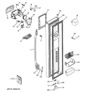 FREEZER DOOR Diagram and Parts List for PHE25MGTIFWW  General Electric Refrigerator