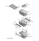 FREEZER SHELVES Diagram and Parts List for PSCF3VGXCFWW  General Electric Refrigerator
