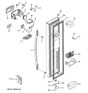 FREEZER DOOR Diagram and Parts List for PSCS3RGXCFSS  General Electric Refrigerator