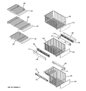 FREEZER SHELVES Diagram and Parts List for PSCS3TGXCFSS  General Electric Refrigerator