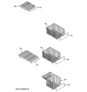 FREEZER SHELVES Diagram and Parts List for PSHF6RGXCDWW  General Electric Refrigerator