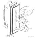 FRESH FOOD DOOR Diagram and Parts List for PSHF6TGXCDWW  General Electric Refrigerator