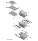 FREEZER SHELVES Diagram and Parts List for PSHF6TGXCDWW  General Electric Refrigerator