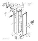 FREEZER DOOR Diagram and Parts List for PSI23MGWACV  General Electric Refrigerator