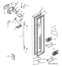 FREEZER DOOR Diagram and Parts List for PSSS7RGXCCSS  General Electric Refrigerator