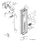 FREEZER DOOR Diagram and Parts List for PSSS9RGXCCSS  General Electric Refrigerator