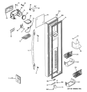 FREEZER DOOR Diagram and Parts List for PSTW6YGXCGSS  General Electric Refrigerator