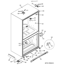 CASE PARTS Diagram and Parts List for ZFGB21HXASS  General Electric Refrigerator