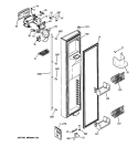FREEZER DOOR Diagram and Parts List for ZFSB23DXCSS  General Electric Refrigerator