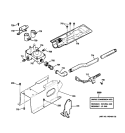 GAS VALVE & BURNER ASSEMBLY Diagram and Parts List for DCCB330GG6WC  General Electric Dryer