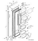 FRESH FOOD DOOR Diagram and Parts List for PIE23NGTIFKB  General Electric Refrigerator