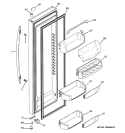 FRESH FOOD DOOR Diagram and Parts List for PSSB6KSXACSS  General Electric Refrigerator