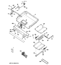 GAS & BURNER PARTS Diagram and Parts List for JGBP27DEM3WW  General Electric Range